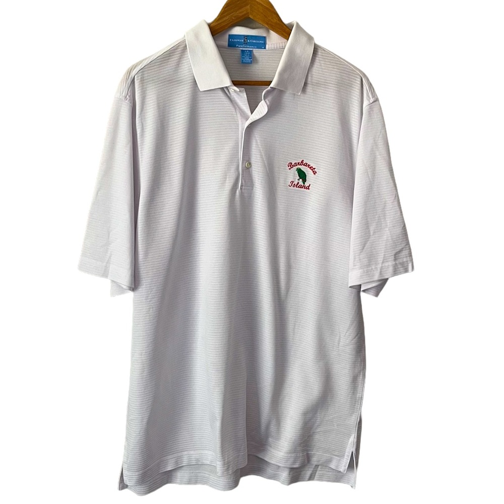 Fairway & Greene Pureformance White Golf Polo Size Large